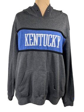Captivating Apparel KENTUCKY Sweatshirt Hoodie Grey Blue Size XXL Wildcats UK